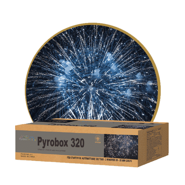 Feu d'artifice Pyrobox 320 automatique, 320 projectiles en 3 minutes !